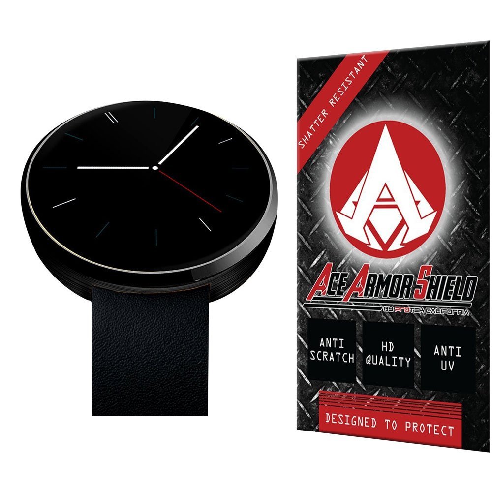Ace Armor Shield Shatter Resistant Screen Protector for The Trait-tech Round Dm360 Smartwatch with Free Lifetime Replacement Warranty