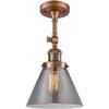 Innovations INNO201F-AC-G43-LED LED Semi-Flush Mount, Antique Copper view 1