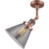 Innovations INNO201F-AC-G43-LED LED Semi-Flush Mount, Antique Copper view 2