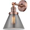 Innovations INNO201F-AC-G43-LED LED Semi-Flush Mount, Antique Copper view 3