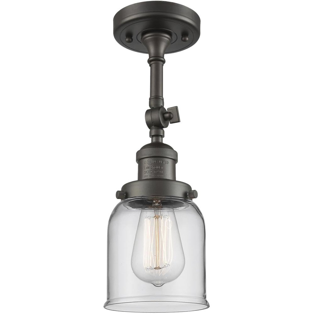Innovations INNO201F-OB-G52-LED LED Semi-Flush Mount, Oil Rubbed Bronze