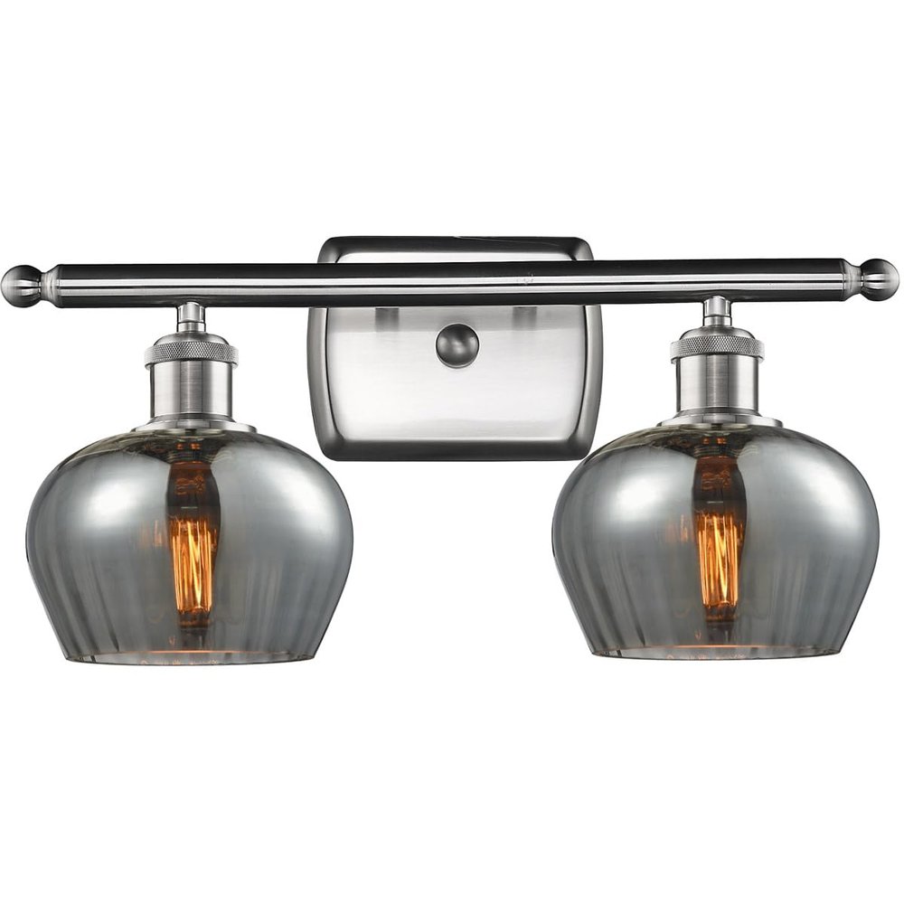 Innovations 516-2W-SN-G93-LED 2 Light Vintage Dimmable LED Bathroom Fixture, Brushed Satin Nickel