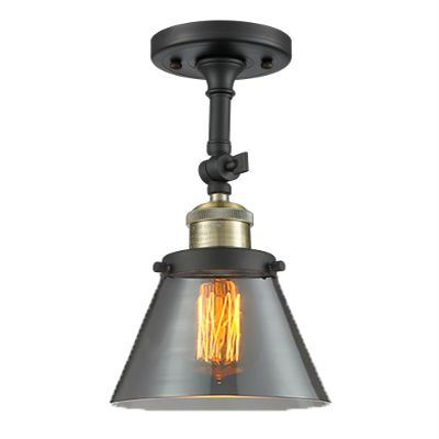 Innovations 201F-BAB-G63 1 Light Semi-Flush Mount, Black Antique Brass