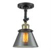 Innovations 201F-BAB-G63 1 Light Semi-Flush Mount, Black Antique Brass view 1