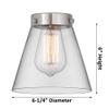 Innovations 201F-BAB-G63 1 Light Semi-Flush Mount, Black Antique Brass view 2