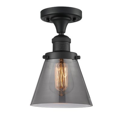Innovations 517-1CH-BK-G63 1 Light Semi-Flush Mount, Matte Black