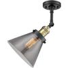 Innovations 201F-BAB-G43 1 Light Semi-Flush Mount, Black Antique Brass view 2