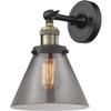 Innovations 201F-BAB-G43 1 Light Semi-Flush Mount, Black Antique Brass view 3