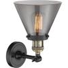 Innovations 201F-BAB-G43 1 Light Semi-Flush Mount, Black Antique Brass view 4