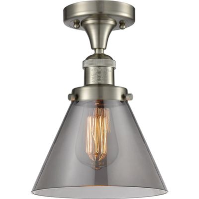 Innovations 517-1CH-SN-G43-LED 1 Light Vintage Dimmable LED Semi-Flush Mount, Brushed Satin Nickel