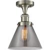 Innovations 517-1CH-SN-G43-LED 1 Light Vintage Dimmable LED Semi-Flush Mount, Brushed Satin Nickel view 1