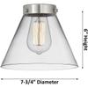 Innovations 517-1CH-SN-G43-LED 1 Light Vintage Dimmable LED Semi-Flush Mount, Brushed Satin Nickel view 2