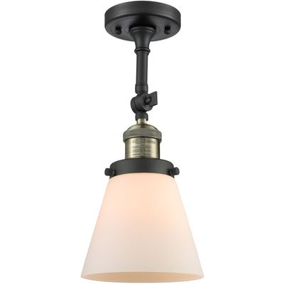 Innovations 201F-BAB-G61-LED LED Semi-Flush Mount, Black Antique Brass