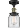 Innovations 517-1CH-BAB-G52-LED 1 Light Vintage Dimmable LED Semi-Flush Mount, Black Antique Brass view 1