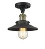 Innovations 517-1CH-BAB-M6 1 Light Semi-Flush Mount, Black Antique Brass view 1