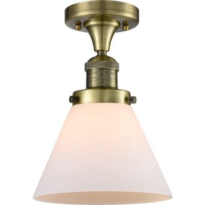 Innovations 517-1CH-AB-G41-LED 1 Light Vintage Dimmable LED Flush Mount, Antique Brass