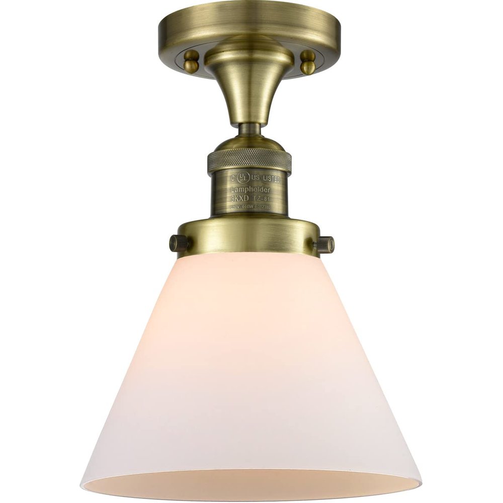 Innovations 517-1CH-AB-G41-LED 1 Light Vintage Dimmable LED Flush Mount, Antique Brass