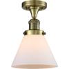 Innovations 517-1CH-AB-G41-LED 1 Light Vintage Dimmable LED Flush Mount, Antique Brass view 1