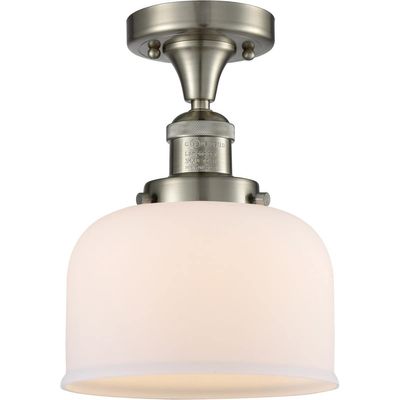 Innovations 517-1CH-SN-G71-LED 1 Light Vintage Dimmable LED Semi-Flush Mount, Brushed Satin Nickel