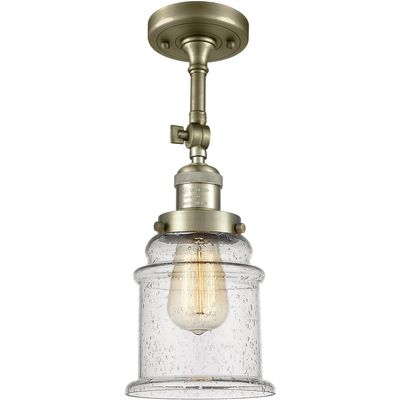 Innovations 201F-AB-G184-LED LED Semi-Flush Mount from Franklin Restoration Collection