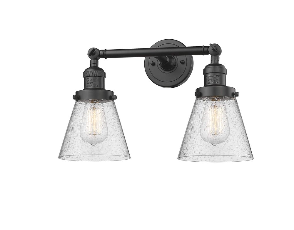 Innovations 208-OB-G64-LED 2 Light Vintage Dimmable LED Bathroom Fixture, Oil Rubbed Bronze