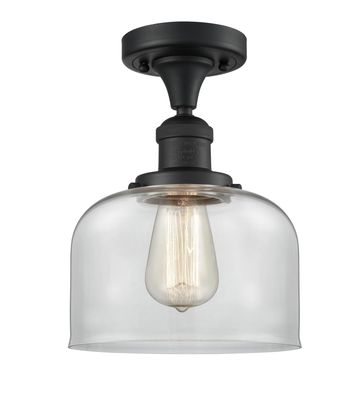Innovations 517-1CH-BK-G72 1 Light Semi-Flush Mount, Matte Black