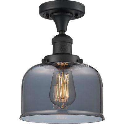 Innovations 517-1CH-BK-G73 1 Light Semi-Flush Mount, Matte Black