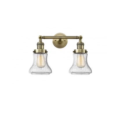 Innovations 208-AB-G194-LED 2 Light Vintage Dimmable LED Bathroom Fixture, Antique Brass