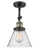 Innovations 201F-BAB-G44 1 Light Semi-Flush Mount, Black Antique Brass view 1