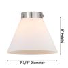 Innovations 201F-BAB-G44 1 Light Semi-Flush Mount, Black Antique Brass view 2