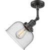 Innovations 201F-OB-G74-LED Transitional LED Semi-Flush Mount from Franklin Restoration Collection in Bronze/Dark Finish, view 2