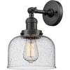 Innovations 201F-OB-G74-LED Transitional LED Semi-Flush Mount from Franklin Restoration Collection in Bronze/Dark Finish, view 3