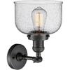 Innovations 201F-OB-G74-LED Transitional LED Semi-Flush Mount from Franklin Restoration Collection in Bronze/Dark Finish, view 4