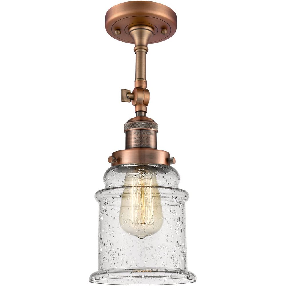 Innovations 201F-AC-G184-LED LED Semi-Flush Mount from Franklin Restoration Collection
