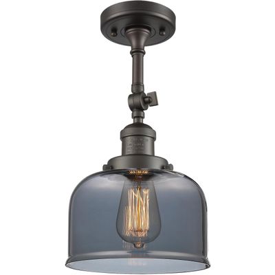 Innovations INNO201F-OB-G73-LED Contemporary Modern LED Semi-Flush Mount, Oil Rubbed Bronze