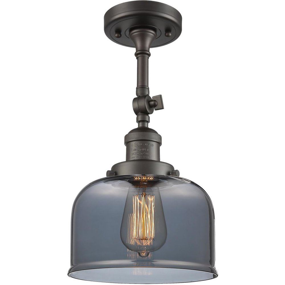 Innovations INNO201F-OB-G73-LED Contemporary Modern LED Semi-Flush Mount, Oil Rubbed Bronze