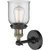 Innovations INNO201F-BAB-G52-LED LED Semi-Flush Mount, Black Antique Brass view 4