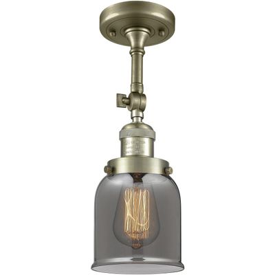 Innovations INNO201F-AB-G53-LED LED Semi-Flush Mount, Antique Brass