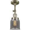 Innovations INNO201F-AB-G53-LED LED Semi-Flush Mount, Antique Brass view 1