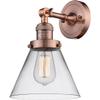 Innovations 201F-AC-G42-LED Traditional LED Semi-Flush Mount from Franklin Restoration Collection in Copper Finish, view 3