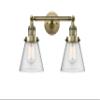 Innovations 208-AB-G64 2 Light Bathroom Fixture, Antique Brass view 1