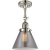 Innovations INNO201F-PN-G43-LED Contemporary Modern LED Semi-Flush Mount, Polished Nickel view 1