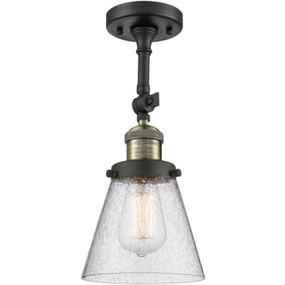 Innovations 201F-BAB-G64-LED LED Semi-Flush Mount, Black Antique Brass