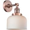 Innovations 201F-AC-G71-LED Traditional LED Semi-Flush Mount from Franklin Restoration Collection in Copper Finish, view 3