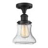 Innovations 517-1CH-BK-G194 1 Light Semi-Flush Mount, Matte Black view 1