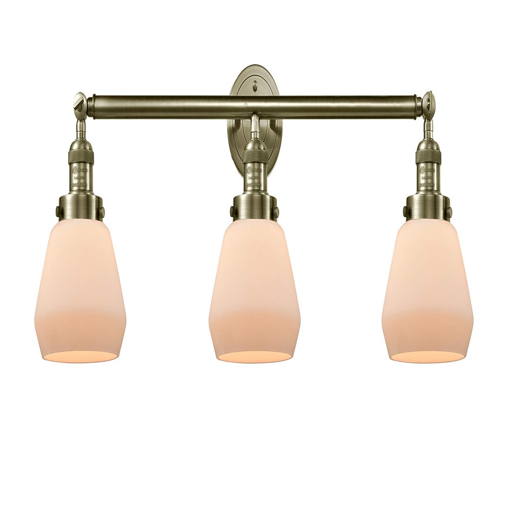 Innovations 205-AB-S-G171 3 Light Adjustable Bathroom Fixture, Antique Brass