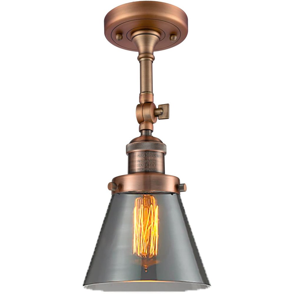 Innovations 201F-AC-G63-LED LED Semi-Flush Mount from Franklin Restoration Collection
