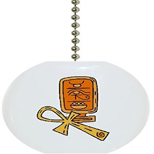 Carolina Hardware and Decor 1009F Ankh & Cartouche Egyptian Ceramic Fan Pull