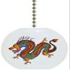 Carolina Hardware and Decor 1019F Asian Dragon Ceramic Fan Pull view 1