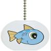 Carolina Hardware and Decor 2181F Baby Fish Big Eyes Ceramic Fan Pull view 1